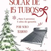 Oferta calentador solar 15 tubos