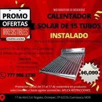 Calentador solar promoción independencia